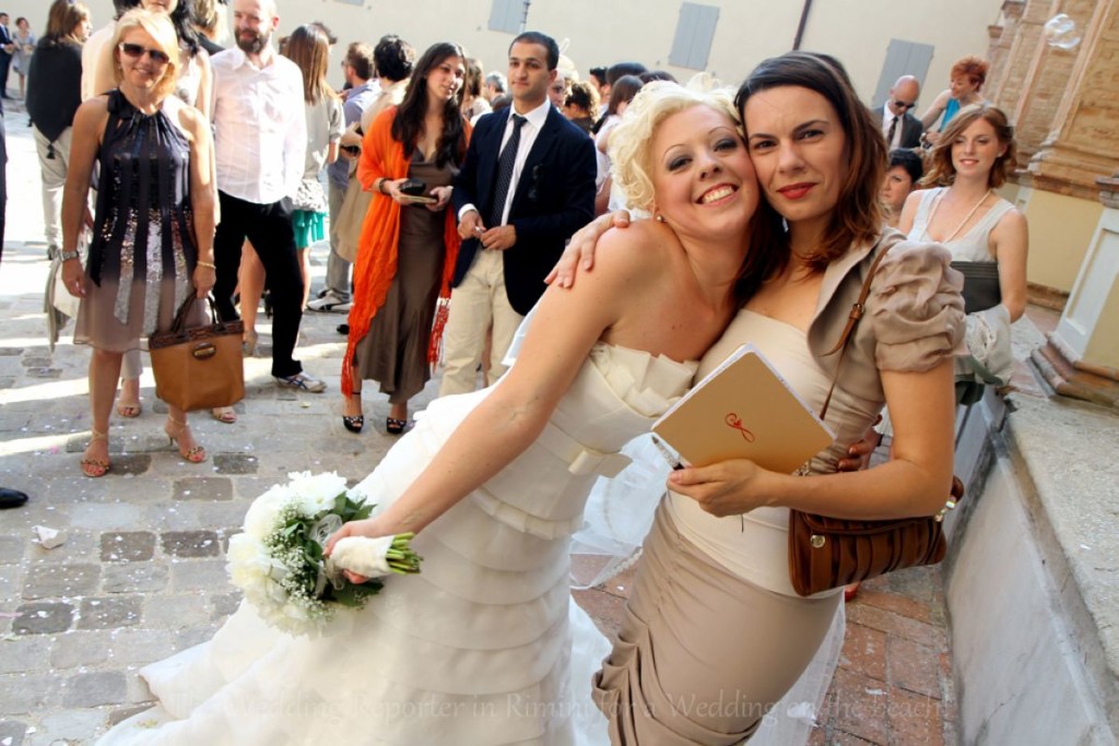 Heidi Busetti - la prima Wedding Reporter - con la sposa di Rimini